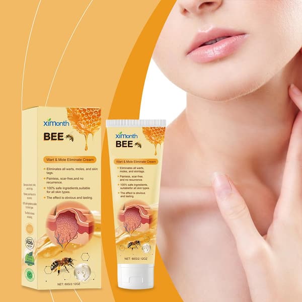 BeeVenom Modermærke- og Vortebehandlingscreme, 60g Hurtig Vortedfjernelse Bedste Creme G59C