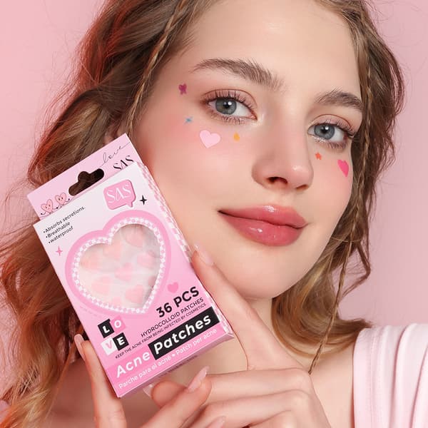 Akneplastre, concealer, usynlige, dag og nat, hjerteformede, SAH177