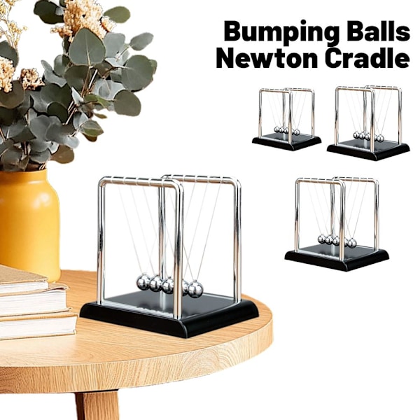 Newtons vagga balansbollar, Newtonpendel med 5 bollar, Fysik 9cm 1pcs