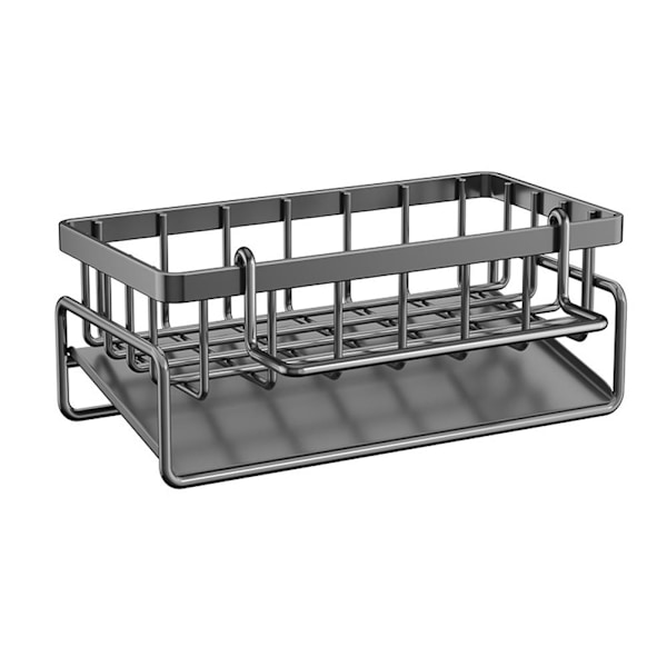 Diskhohållare Korg Avloppsställ Svamp Disktrasahållare Sto Gray 1pcs