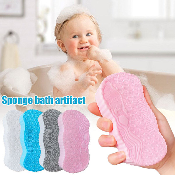 Färgglad Svampbad Gnuggande Lera Rengörande Badservetter blue 1pcs