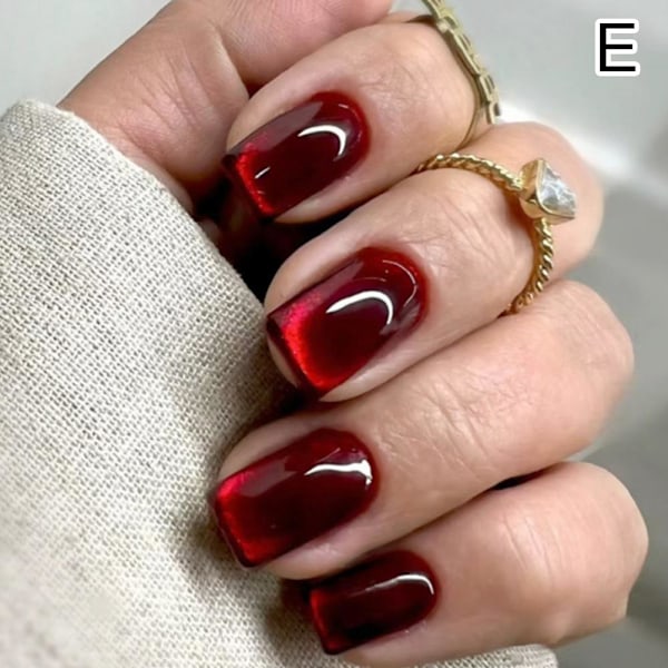Cat Eye Effekt Press On Naglar UV Gel Polish Handgjorda Cat Eye Fake MY-2-24 24pcs