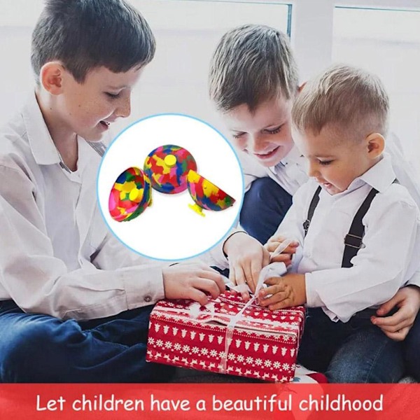 2 st Nya Fidget Leksaker Hip Hop Gummi Flipoppa Studsande Skål Studs Spinner Skål Snurra Topp