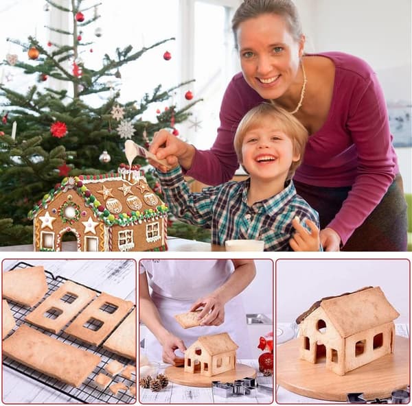 3D pepparkaksformar - pepparkakshusform (10-pack)
