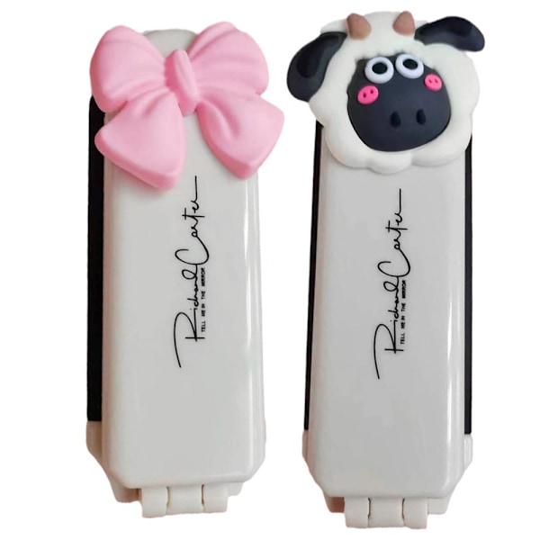 Vikbar Kam med Fårformat Spegel Fickhårkam Smink Fårhårkam M6C7 sheep 1pcs