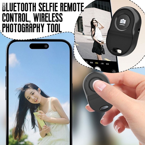 Bluetooth-fjärrkontroll för selfiepinne med knapp för att ta bilder, Monopod Iph Pink 1set