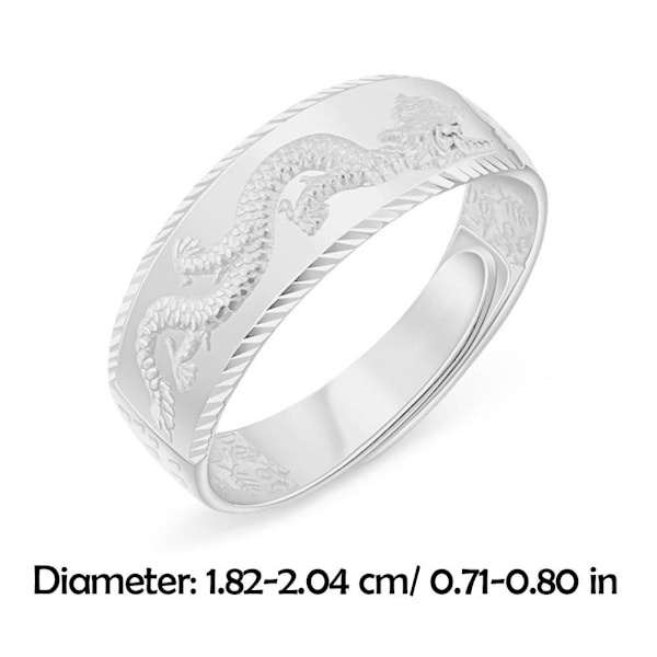 Herr Öppen Ring Dominerande Mode Ring Enkel Retro Herr Bredbrättad Accessoarer Mode W8K2 Golden One size