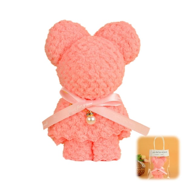 Björn Badhandduk Present, Söt Björn Vikt Handduk, Mjuk Korallfleece Ha Pink 1pcs