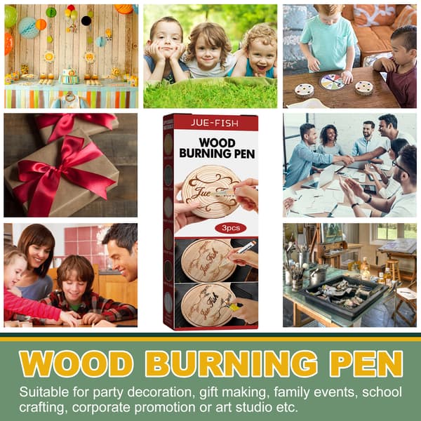 Træbrænderpen sæt, Træmarkør, Børns DIY Pyrografi Pen Sæt