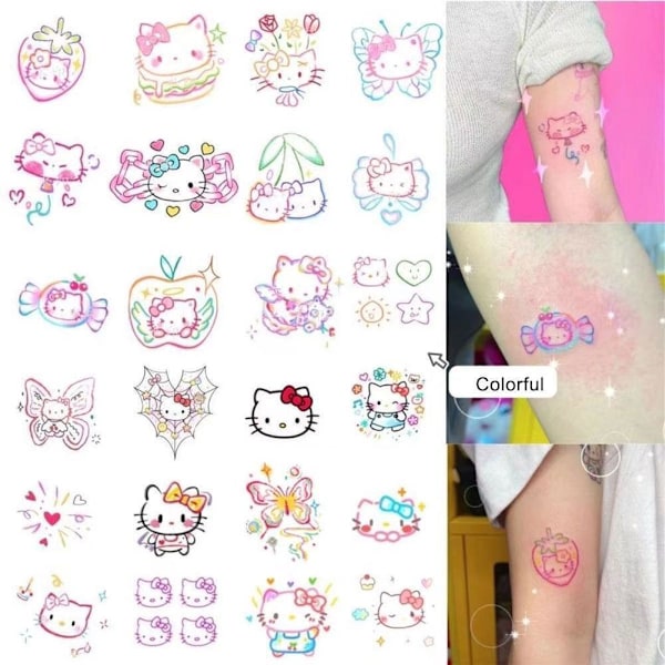 Cinnamoroll Temporär Tatuering ▲ζ W7A5 H9U4 F4O2 W2V7 24pcs 1set