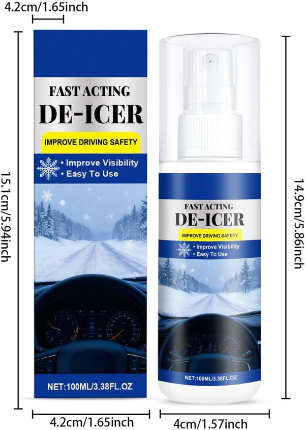 Avstøtende spray for – vinter – fjerningsvæske