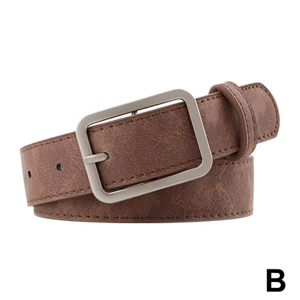 Dam Breda Modebälte Kvinnor Midjebälte Elastisk Stretch Brown One size
