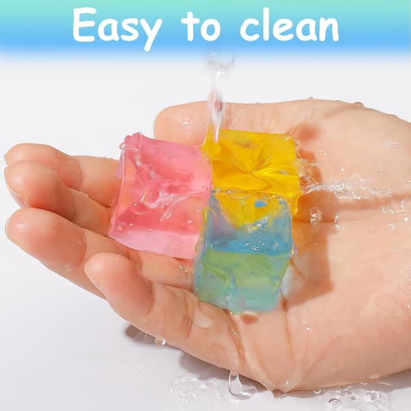 Isbit Sensoriska Leksaker 24 st Squishy Fidget Stresskub för Vuxna Barn Ångest Stresslindring Handterapi Sensorisk Squishy Boll Klassrumsprislåda T