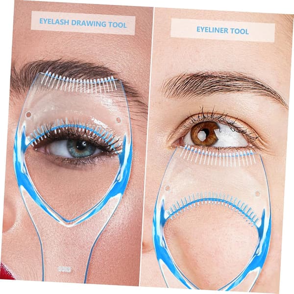 Professionel øjenvippehjælp Genanvendeligt øjenvippeassistentværktøj Makeupstencil til kvinder