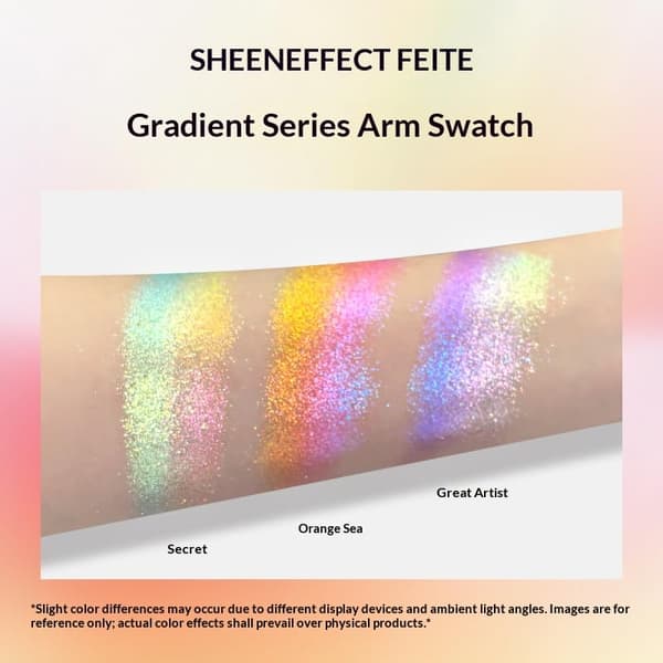 Series Multichrome Ögonskuggspalett, High-End Kameleont Gradient Effekt, Lyxmakeup (hemlig, 1.8g)