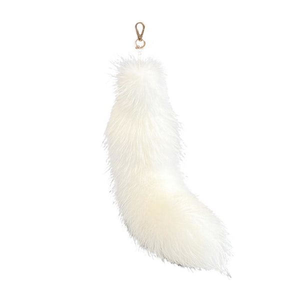 ZHOSXRC Therian Svans Nyckelring, Faux Päls Räv Svans Nyckelring, Fluffig style4 One size