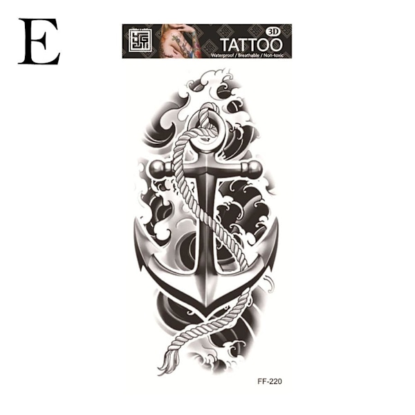 Vattentät Tatueringsdekal Med Varghuvud Totem Arabisk Text Tatuering 204 1pcs