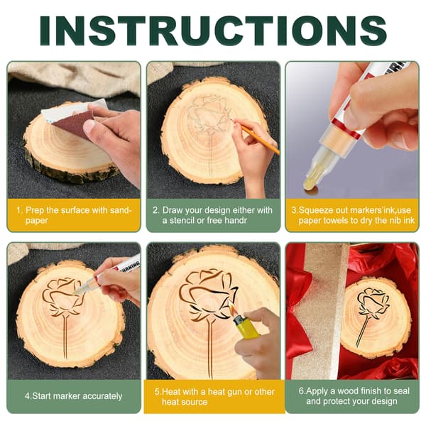 Træbrænderpen sæt, Træmarkør, Børns DIY Pyrografi Pen Sæt