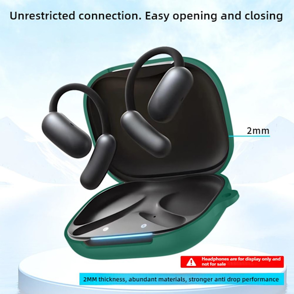 Silikonskyddsfodral för Soundcore Aero FIT 2 S4K5 D8H6 Black 1set