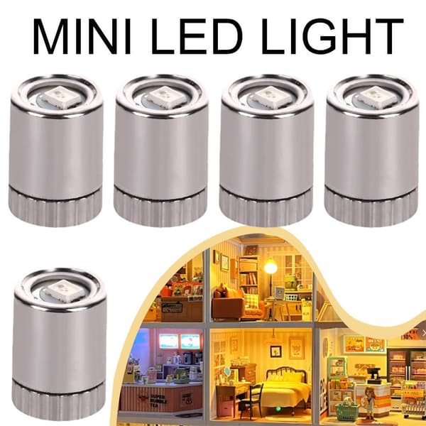 10 stk. Mini Elektriske Lys, Mini LED-lys til Dukkehus, Mini Lys til Håndværk, Trådløse Miniature LED-lys, Mini Lys til DIY Minia