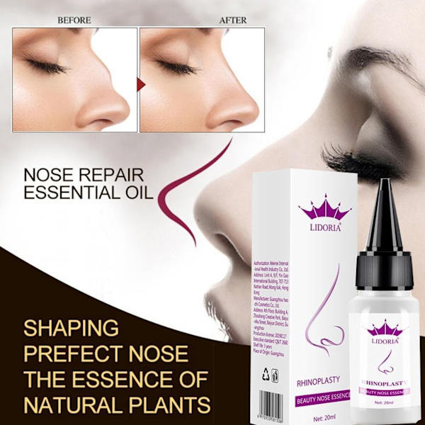 20ml Lidoria Näsa Lyft Upp Essentiell Näsa Ben Mindre Tunn Vård Omformning Massage Näsa essens