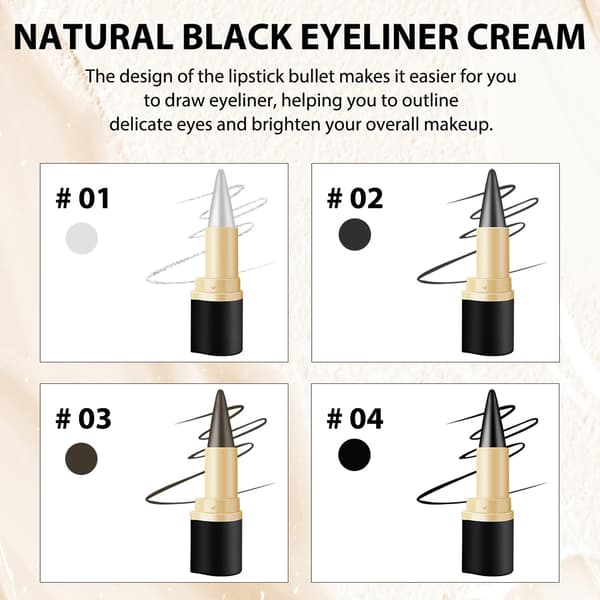 Longvarig Gel Eyeliner (04# Svart)