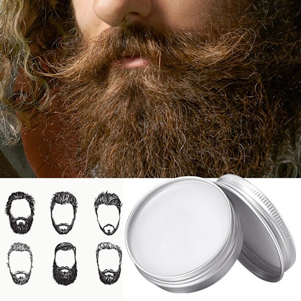 Naturligt skäggbalsam Professionell skäggvårdsprodukt Organisk mustasch whiteA 20g 3pcs
