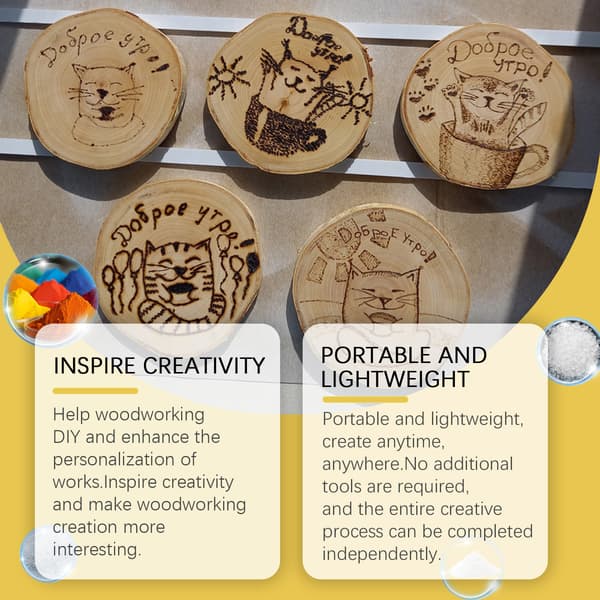 Pyrografiakynä, puunpolttolaite, puun pyrografiakynä, taidetussi, piirustustussikynä