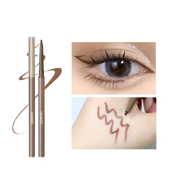 Vattentät svettsäker flytande eyeliner penna långvarig smetfri 02 # deep brown one size