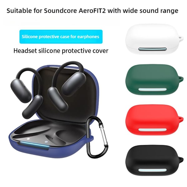 Silikonskyddsfodral för Soundcore Aero FIT 2 S4K5 D8H6 Black 1set