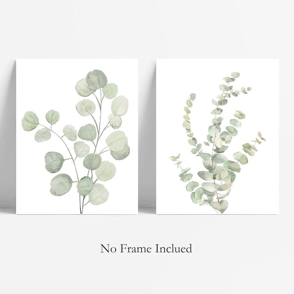 Botanisk Boho Badrumsinredning Väggkonsttryck - ORAMADE Salviagrön