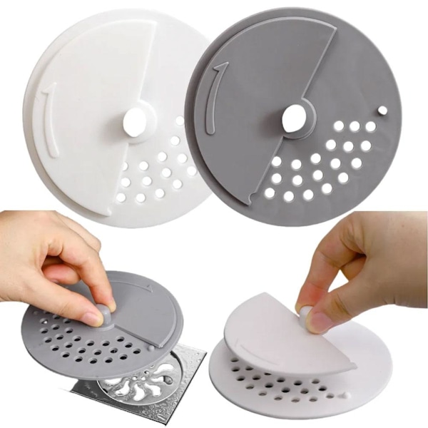 Hårfilter Sänka Anti-blockering Sil Svampsil Badkar Dusch Golv Avlopp Gray 1pcs