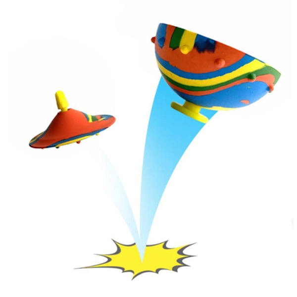 2 st Nya Fidget Leksaker Hip Hop Gummi Flipoppa Studsande Skål Studs Spinner Skål Snurra Topp