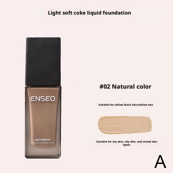 Flytande Foundation Lättviktig Soft-coke Vattentät Flytande Founda Natural color 30ml