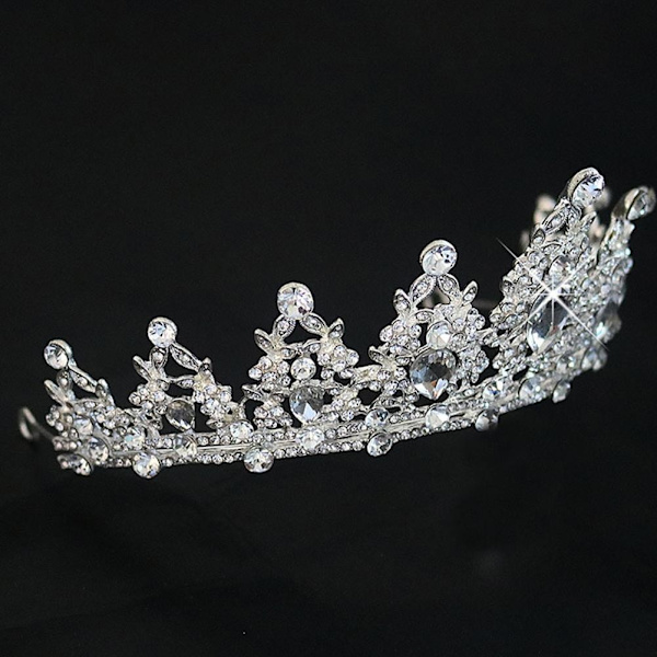 Bröllop Hårband Födelsedag Utsmyckning Krona Legering Hårband Accessoarer Hår H4e5 silver One-size