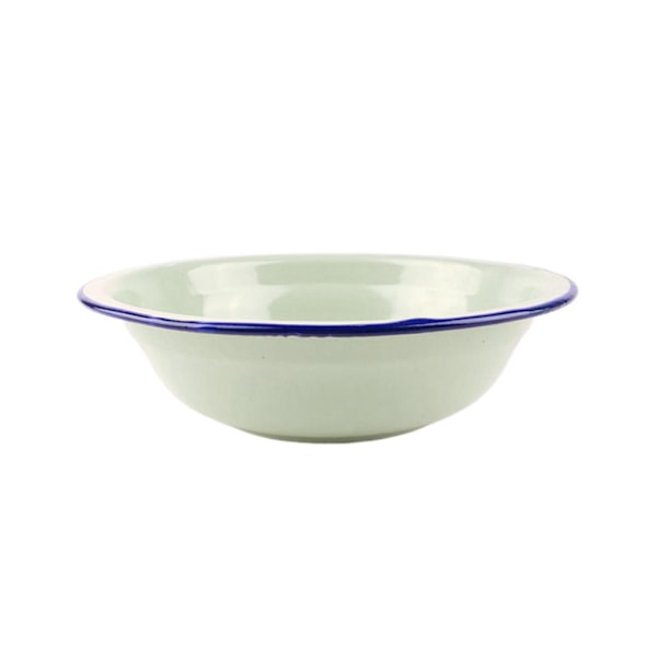 Emajerad slätvalsad soppskål gul multi specifikation H Green 16cm
