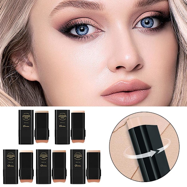 Vattenlätt Foundation Stick Dubbelände Med Borsthuvud Perfekt LIGHT SKIN TONE 15g