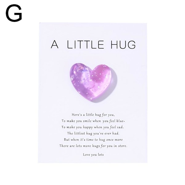 Pocket Hug Token-gåvor Pocket Hug-kort Inspirerande gåvor för purple+pink 1pcs