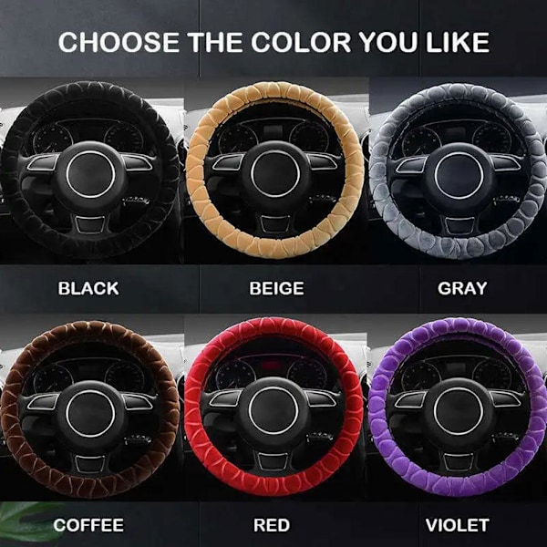 Bilratt Skydd Mjuk Plysch Varm Komfort Universal För Vint|· black one-size