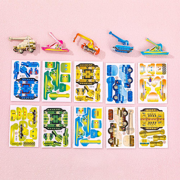 10/25x Utbildande 3D-tecknad pussel - 2024 Nya 3D-pussel för K Animal world 25pcs