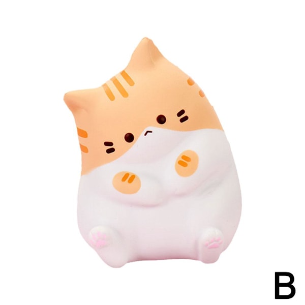 Cartoon Kawaii Katt Långsam Rebound Dekomprimering Leksak Kompression St yellow one-size