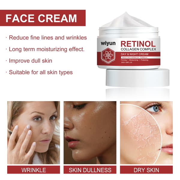 Retinol ansiktskrem - fukter, lysner, strammer opp og dypt hydrerer fine linjer