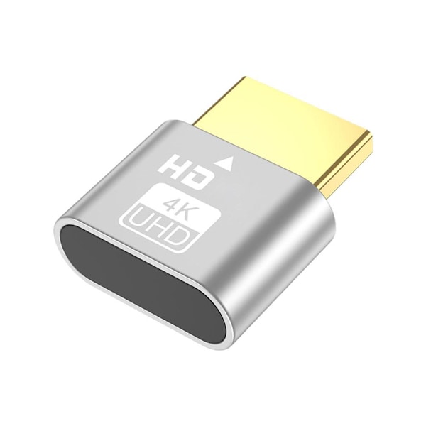 VGA Virtuell Display Adapter Emulator Videokort Lås Platta 4KHDM Black 1pcs