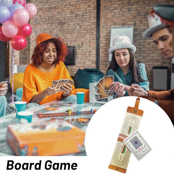 Kortspel Cribbage, Hopfällbart Rese Cribbage Spel, Leat