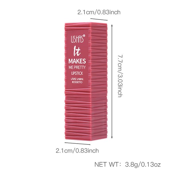 Matt, langvarig, vanntett, \"transfer-proof\" og \"smudge-proof\" leppestift UC043A+B