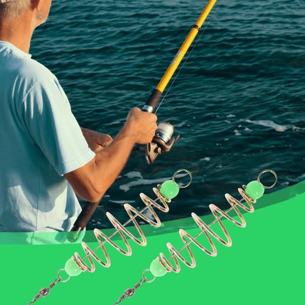 Fiskefoderbur Sæt med Lysende Perler Stærk Rivfast til Karpefiskeri