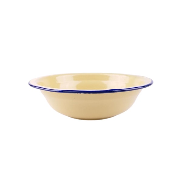 Emajerad slätvalsad soppskål gul multi specifikation H Yellow 16cm
