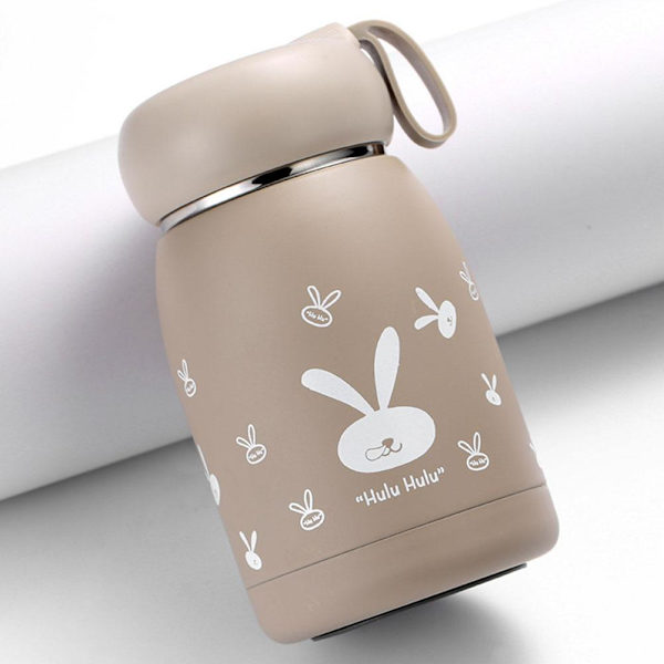 Söt Flaska Bärbar Termosmugg Isolering Kopp Kaffekopp Flaskor Vakuum H0 X5T4 green 320ml