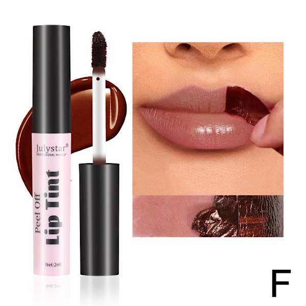 6 Färger Läppfläck Peel off Läpp Tint Fläck Tattoo Färg Långvarig 06 2ml