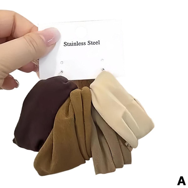 Hög Elastisk Extra Bred Hårband Hög Hästsvans Hårrep Hår L Coffee One size